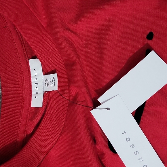 New Topshop J'adore crop tops - Picture 2 of 2